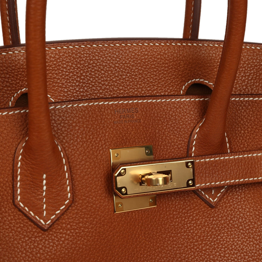 Hermes Birkin 30 Fauve Barenia Faubourg Gold Hardware