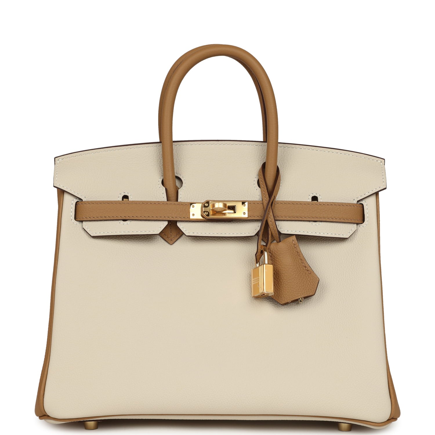 Hermes Special Order (HSS) Birkin 25 Craie and Biscuit Togo Gold Hardware