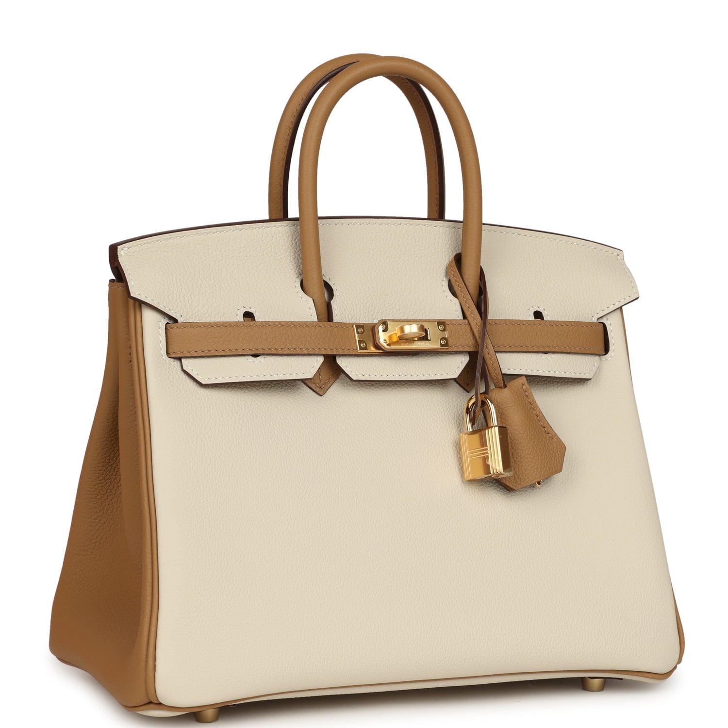 Hermes Special Order (HSS) Birkin 25 Craie and Biscuit Togo Gold Hardware
