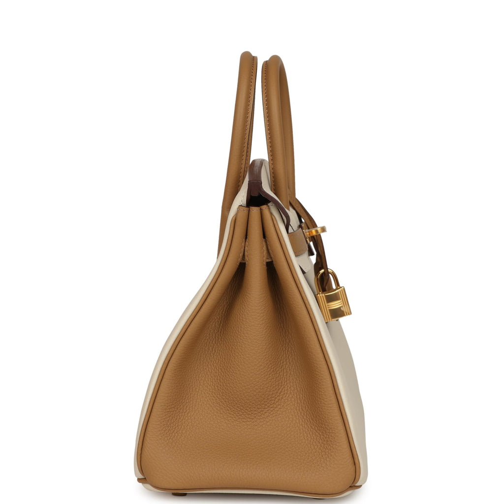 Hermes Special Order (HSS) Birkin 25 Craie and Biscuit Togo Gold Hardware