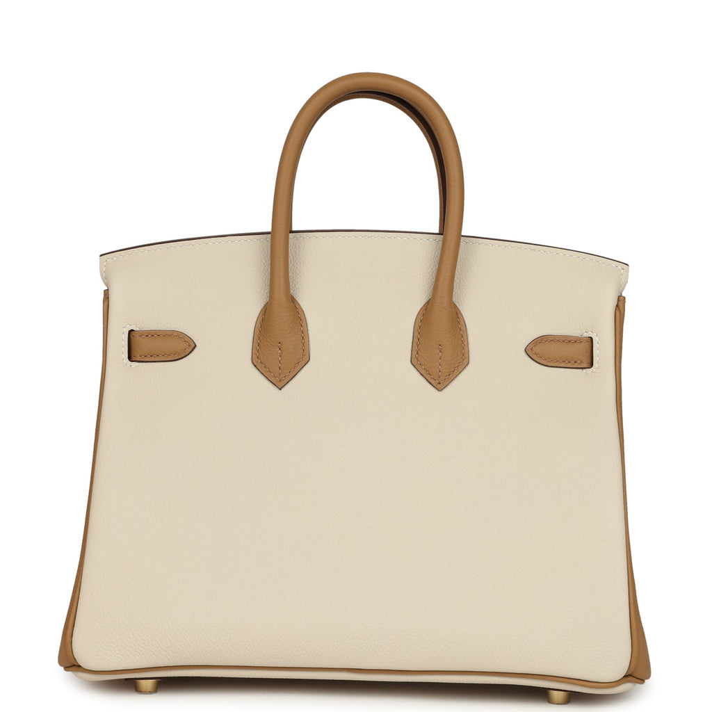 Hermes Special Order (HSS) Birkin 25 Craie and Biscuit Togo Gold Hardware