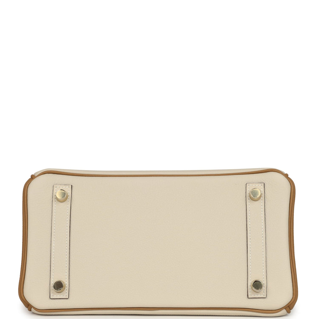 Hermes Special Order (HSS) Birkin 25 Craie and Biscuit Togo Gold Hardware