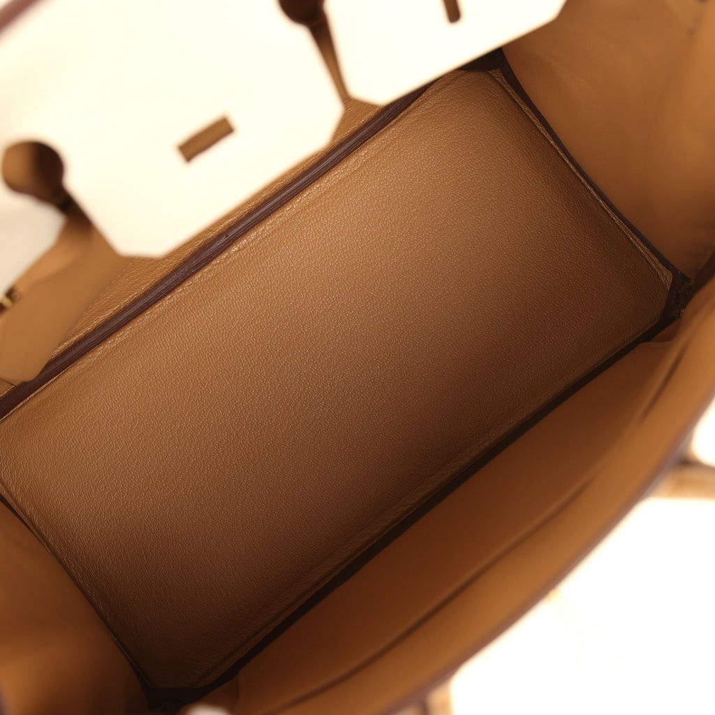 Hermes Special Order (HSS) Birkin 25 Craie and Biscuit Togo Gold Hardware