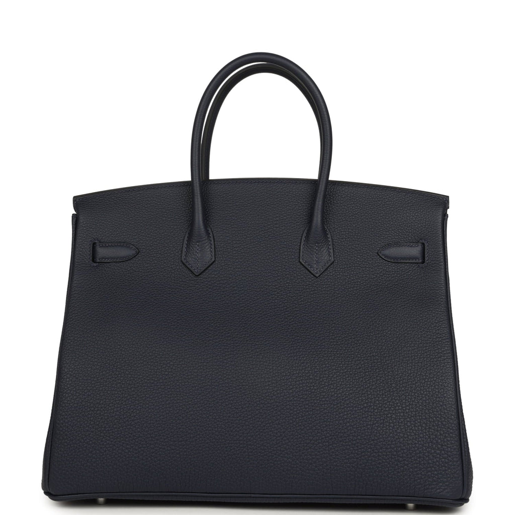 Hermes Birkin 35 Bleu Nuit Togo Palladium Hardware