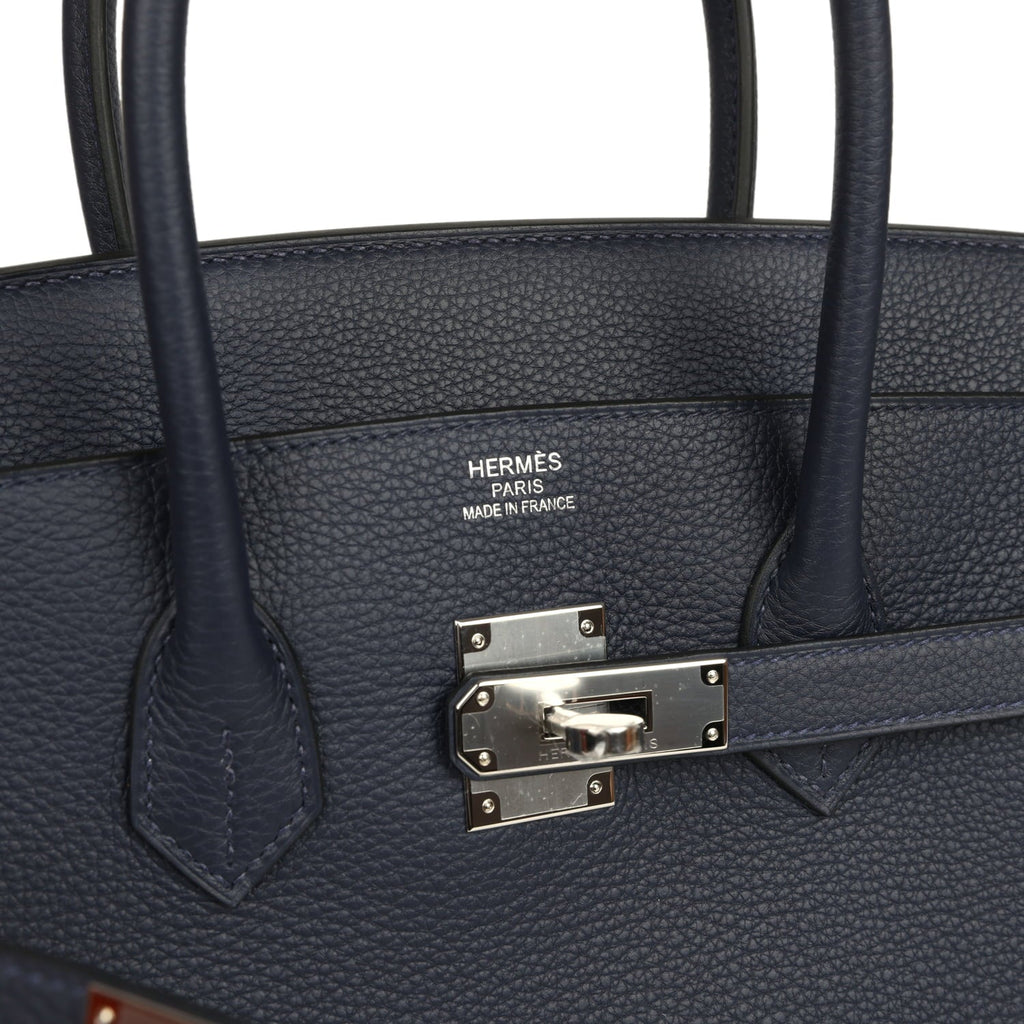Hermes Birkin 35 Bleu Nuit Togo Palladium Hardware
