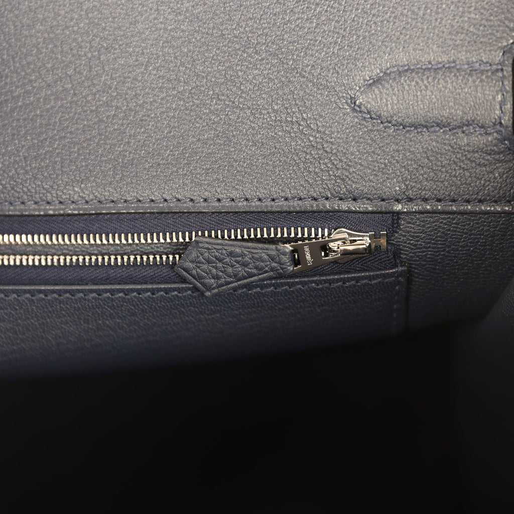Hermes Birkin 35 Bleu Nuit Togo Palladium Hardware