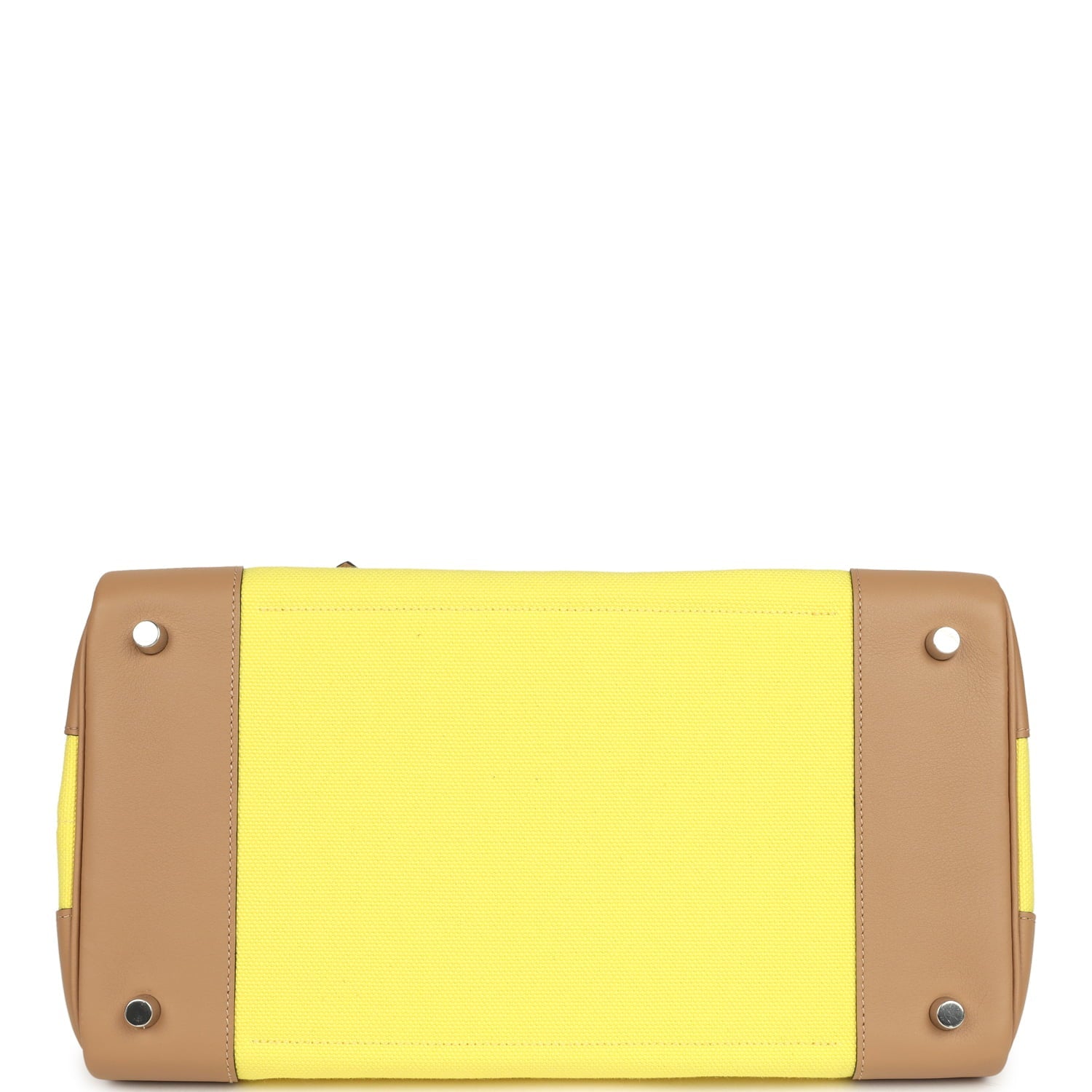 Hermes Birkin Cargo 35 Jaune Citron Toile and Chai Swift Palladium Hardware