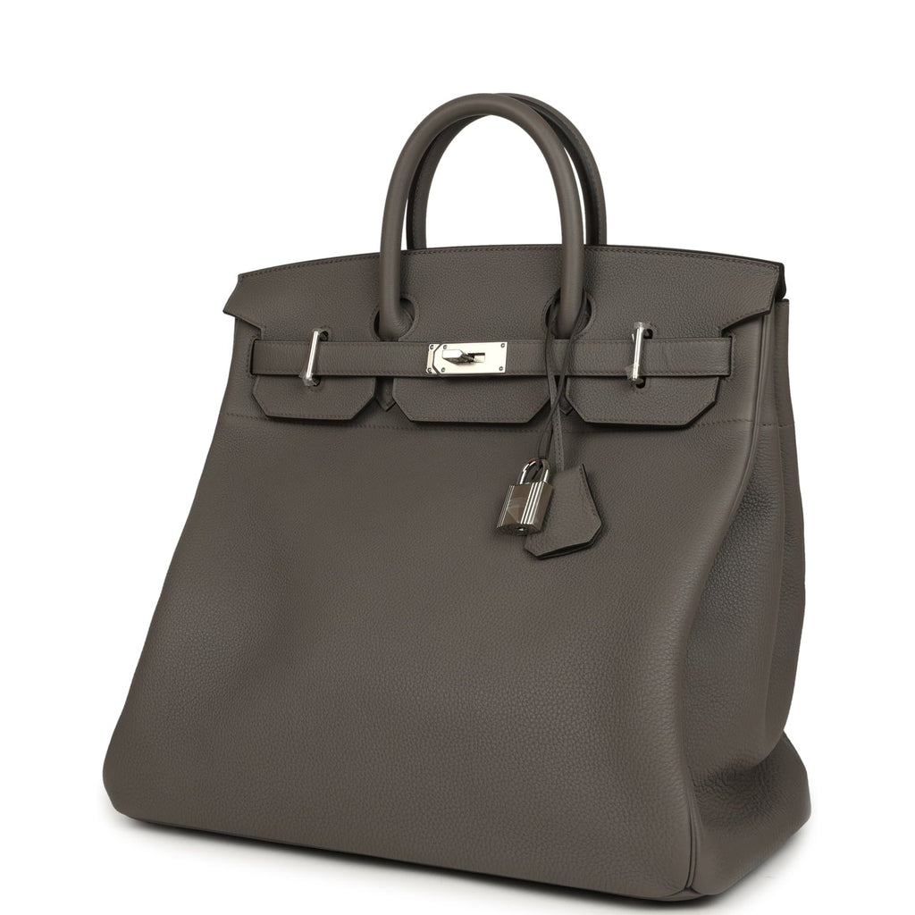 Hermes HAC Birkin 40 Etain Togo Palladium Hardware