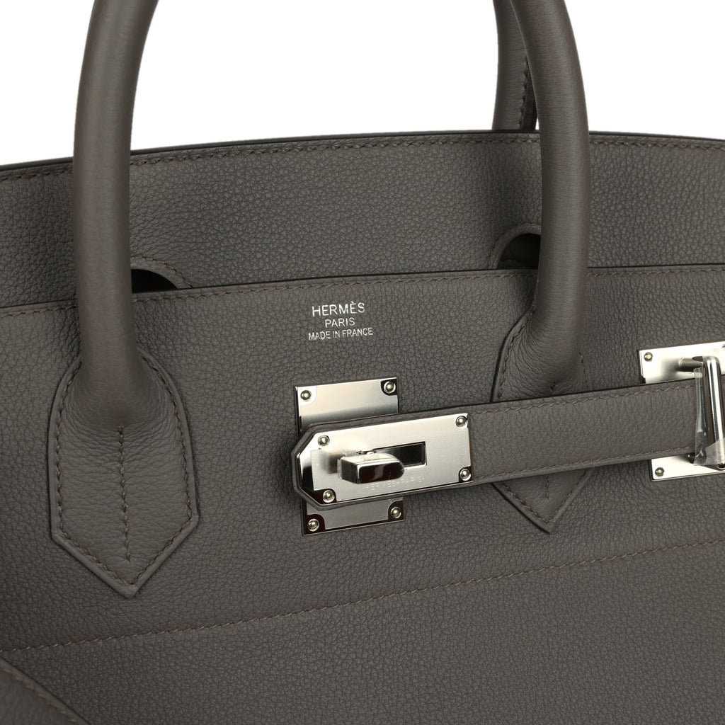 Hermes HAC Birkin 40 Etain Togo Palladium Hardware
