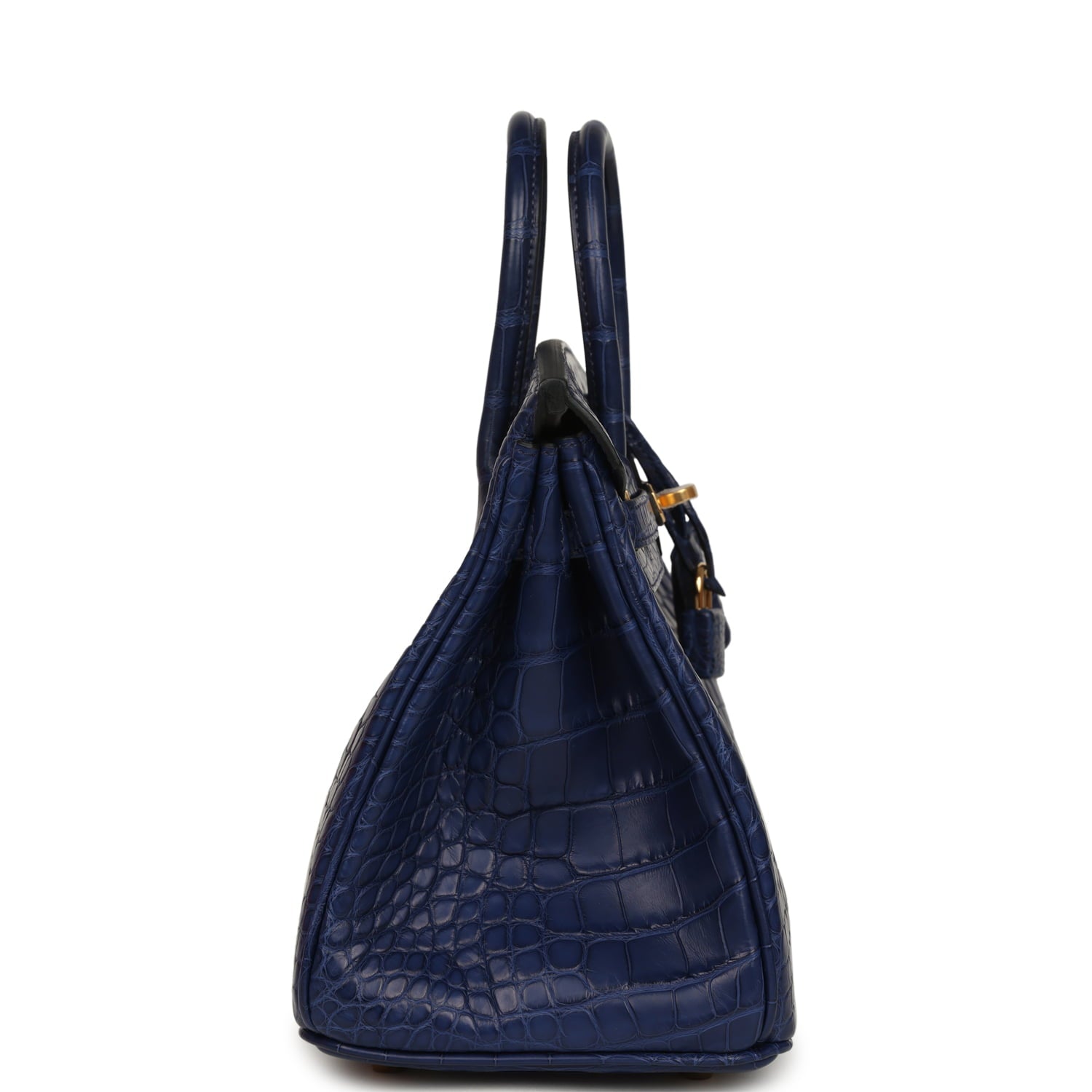 Hermes Birkin 25 Bleu Saphir Matte Alligator Gold Hardware