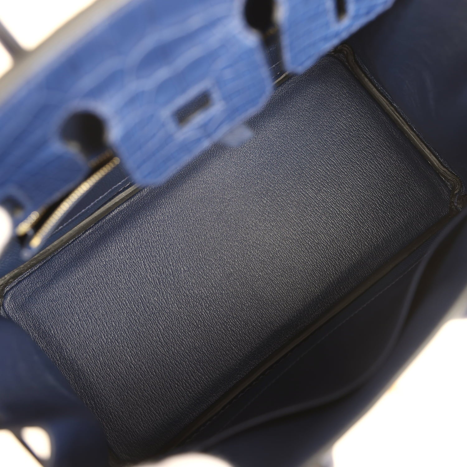 Hermes Birkin 25 Bleu Saphir Matte Alligator Gold Hardware