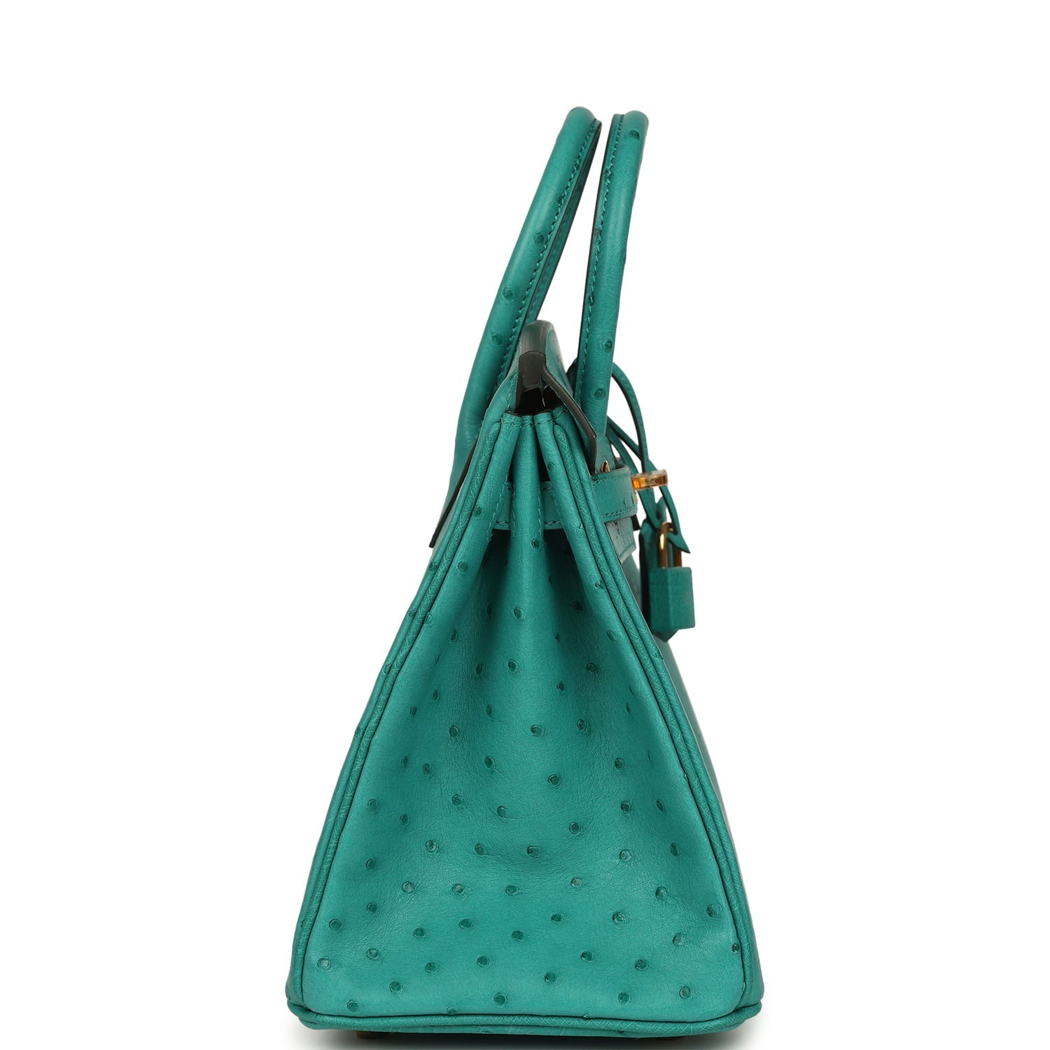 Hermes Birkin 25 Vert Verone Ostrich Gold Hardware