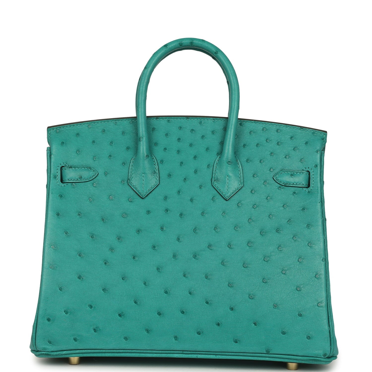 Hermes Birkin 25 Vert Verone Ostrich Gold Hardware