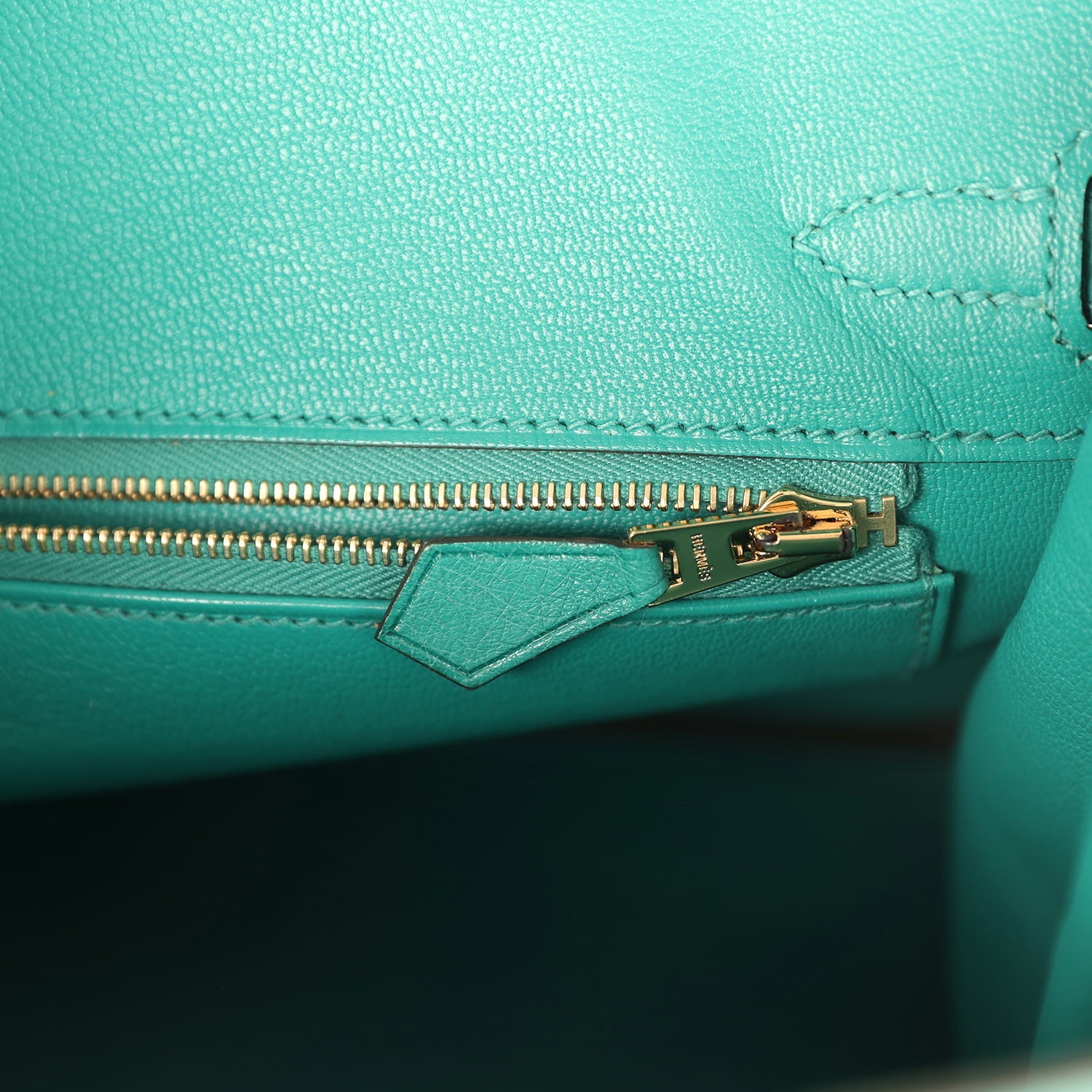 Hermes Birkin 25 Vert Verone Ostrich Gold Hardware