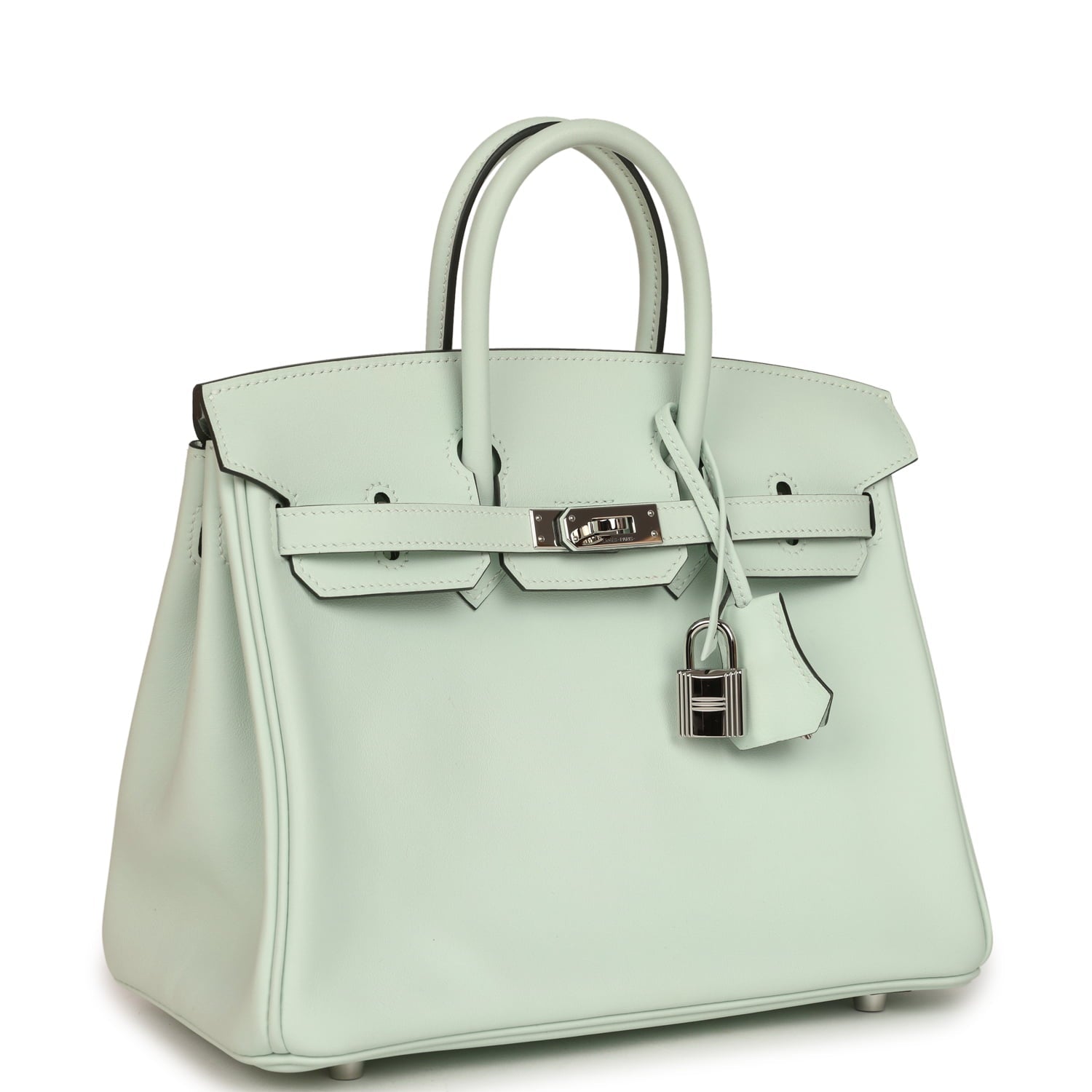Pre-owned Hermes Birkin 25 Vert PepperNew Swift Palladium Hardware