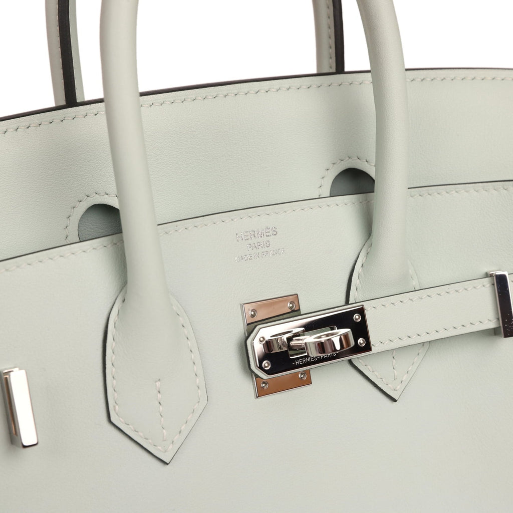 Pre-owned Hermes Birkin 25 Vert PepperNew Swift Palladium Hardware