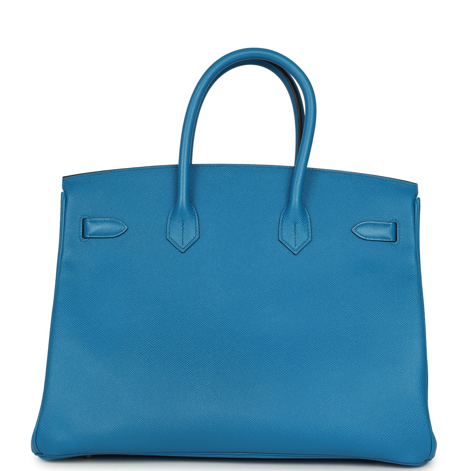 Pre-owned Hermes Birkin 35 Bleu Zanzibar Epsom Gold Hardware