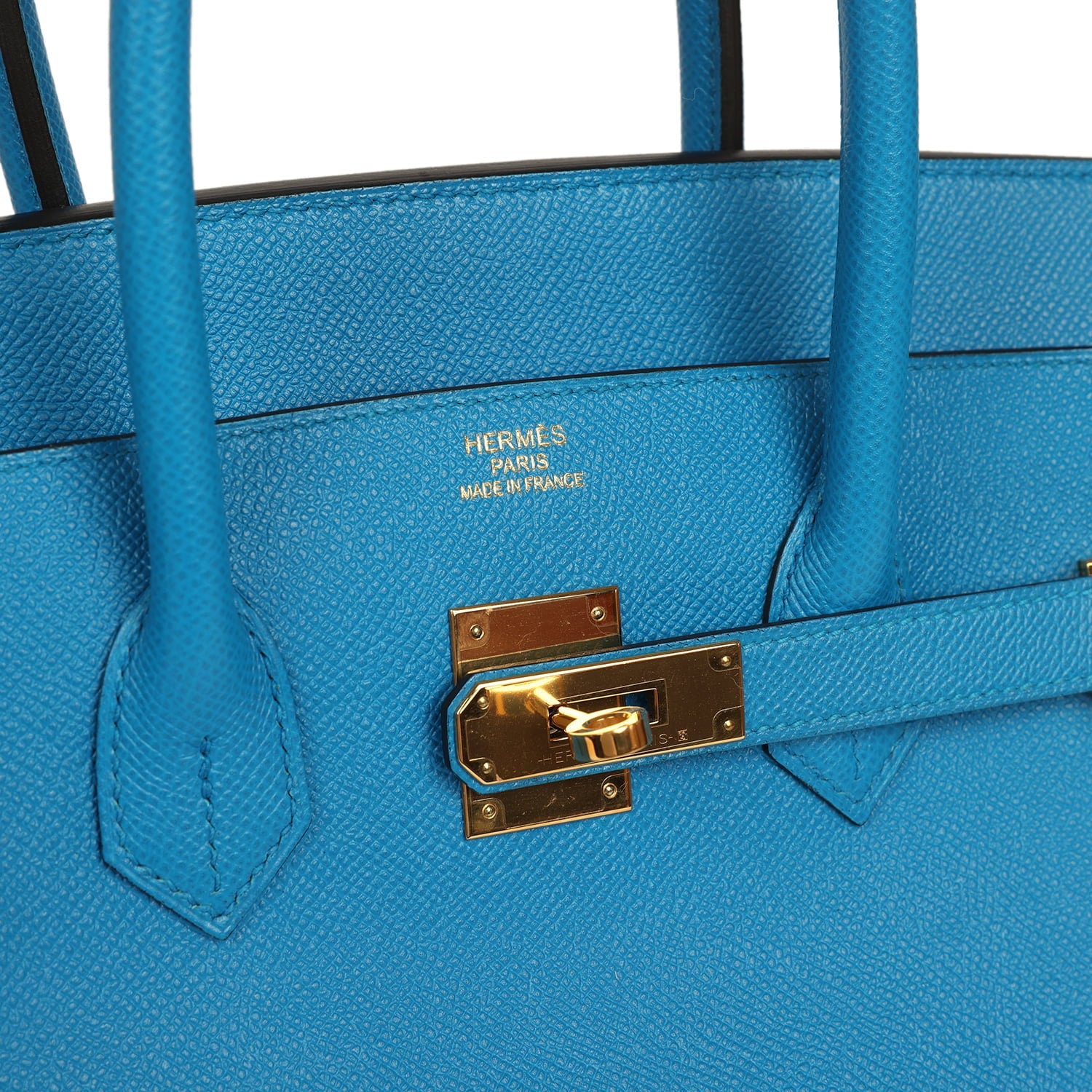 Pre-owned Hermes Birkin 35 Bleu Zanzibar Epsom Gold Hardware