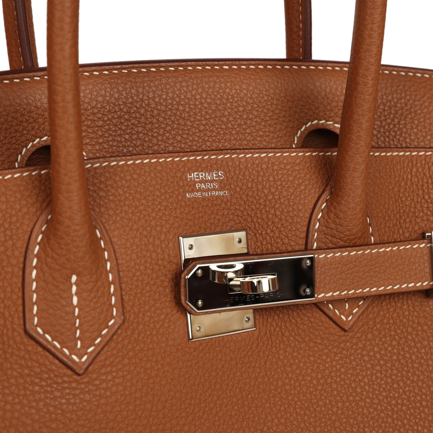 Pre-owned Hermes Birkin 30 Gold Togo Palladium Hardware