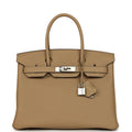 Hermes Birkin 30 Poussiere Togo Palladium Hardware