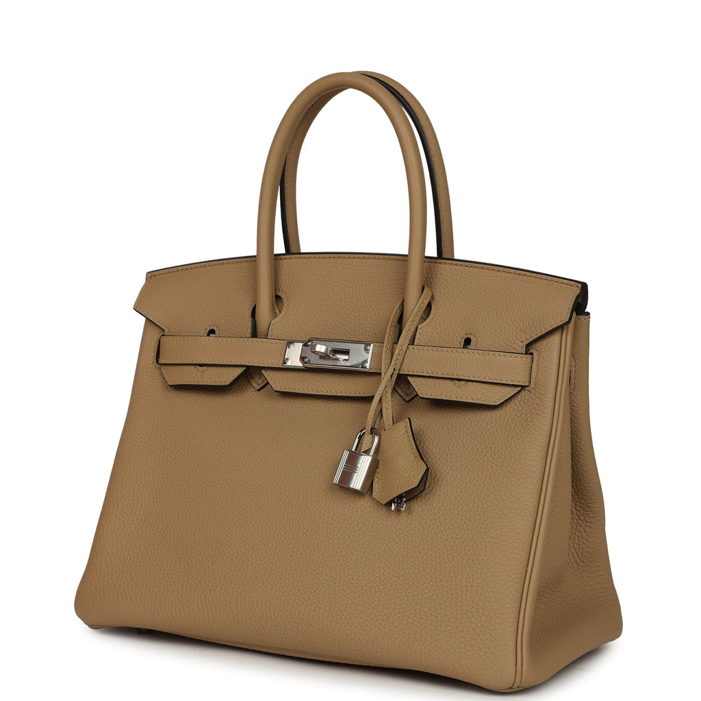 Hermes Birkin 30 Poussiere Togo Palladium Hardware