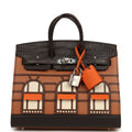 Hermes "Day" Faubourg Birkin Sellier 20 Ebene Matte Alligator Palladium Hardware