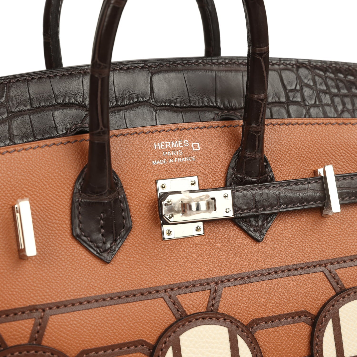Hermes "Day" Faubourg Birkin Sellier 20 Ebene Matte Alligator Palladium Hardware