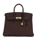 Hermes Birkin 25 Rouge Sellier Togo Gold Hardware