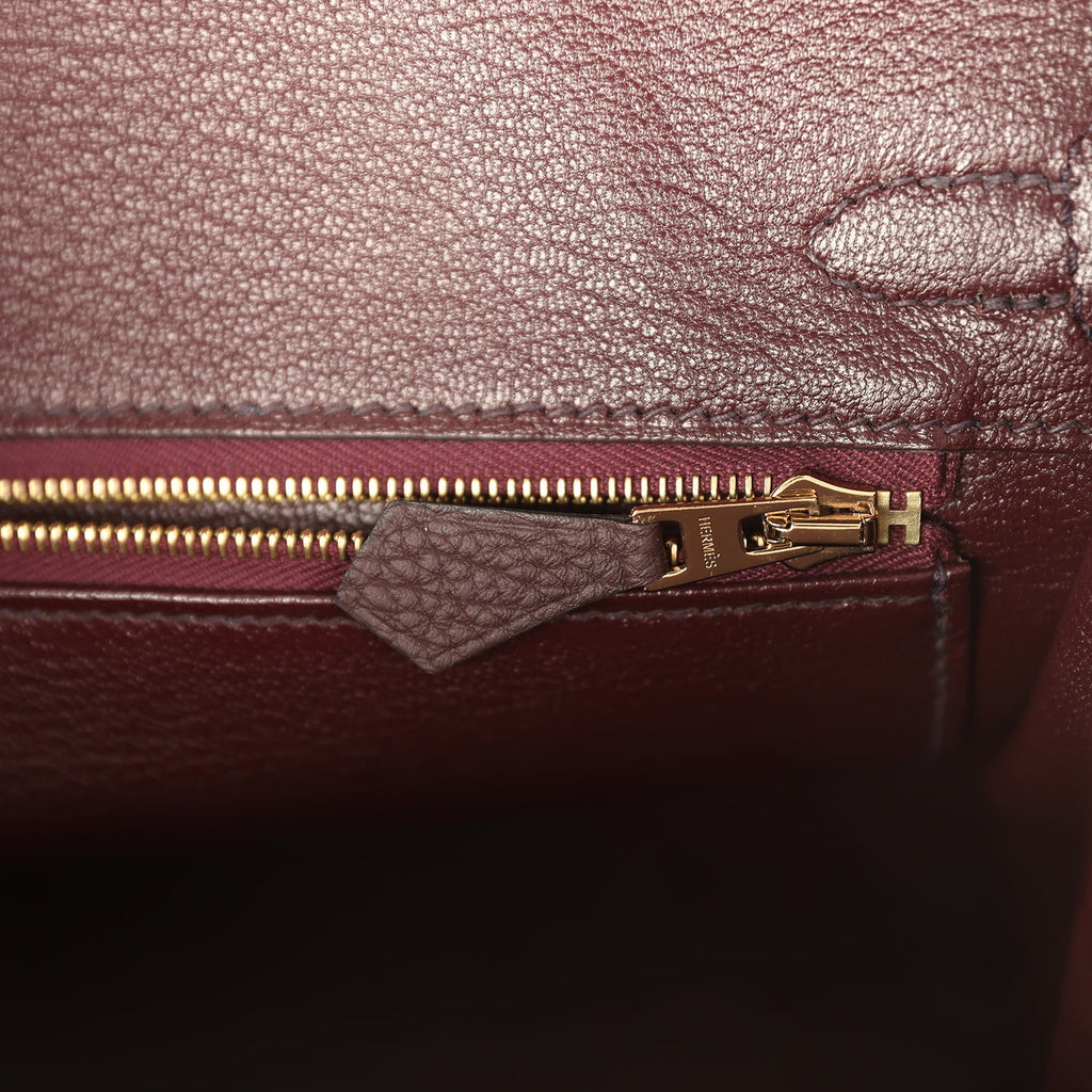 Hermes Birkin 25 Rouge Sellier Togo Gold Hardware
