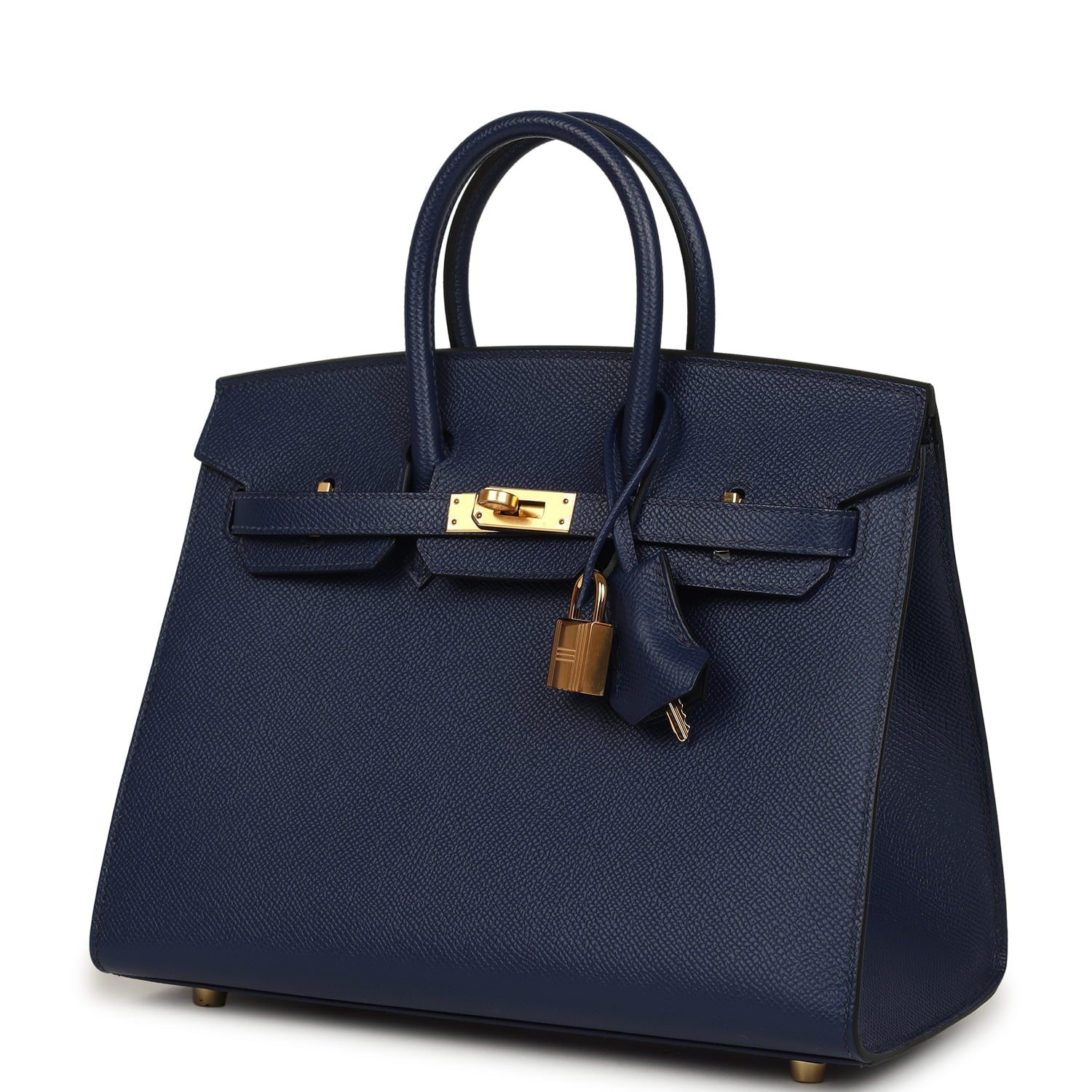 Hermes Special Order (HSS) Birkin Sellier 25 Bleu Saphir Epsom Gold Hardware