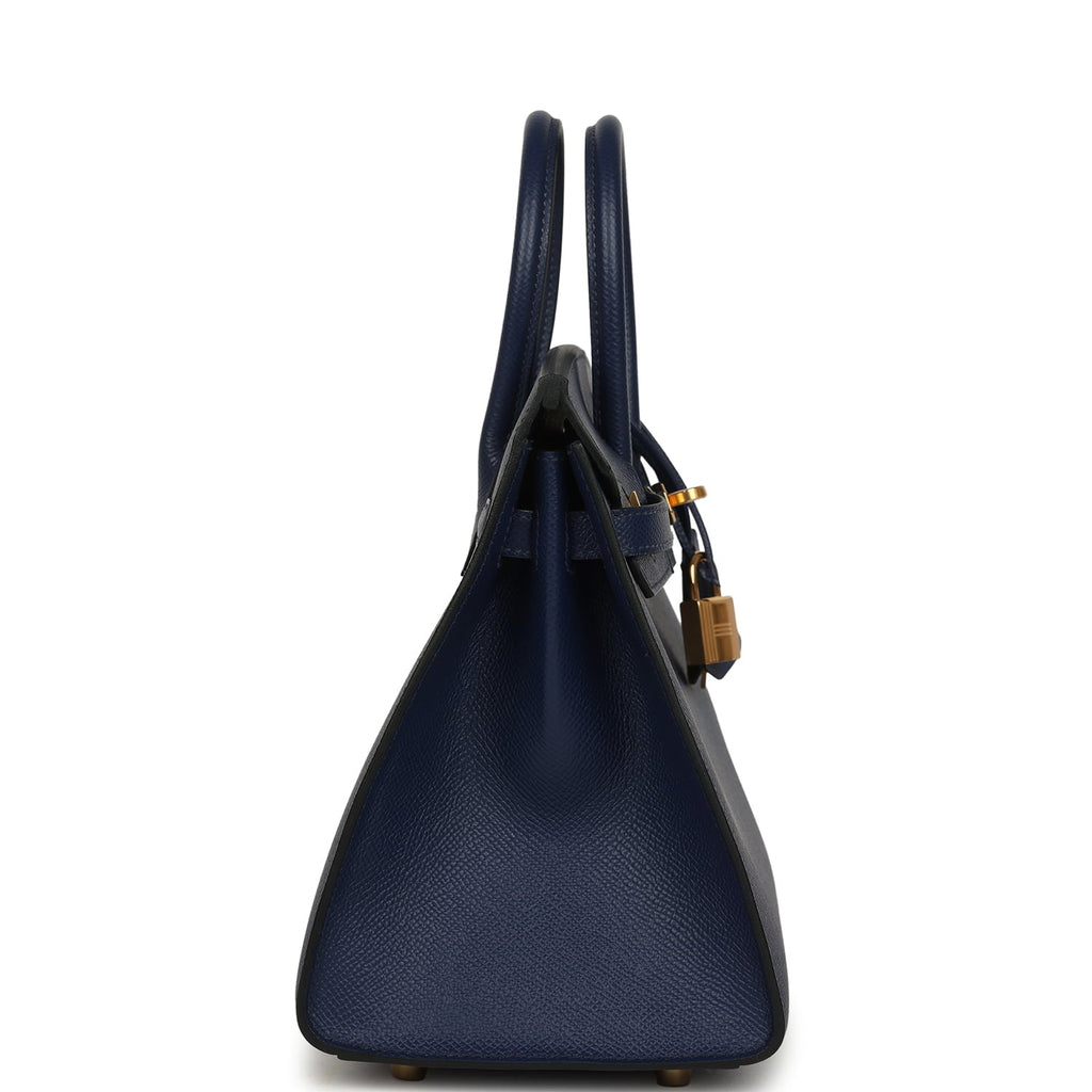 Hermes Special Order (HSS) Birkin Sellier 25 Bleu Saphir Epsom Gold Hardware