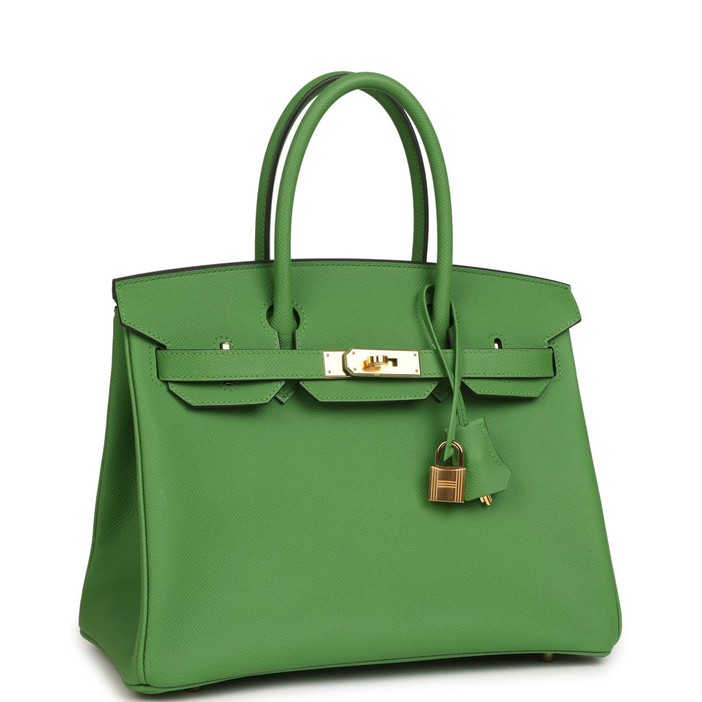 Hermes Birkin 30 Vert Yucca Epsom Gold Hardware