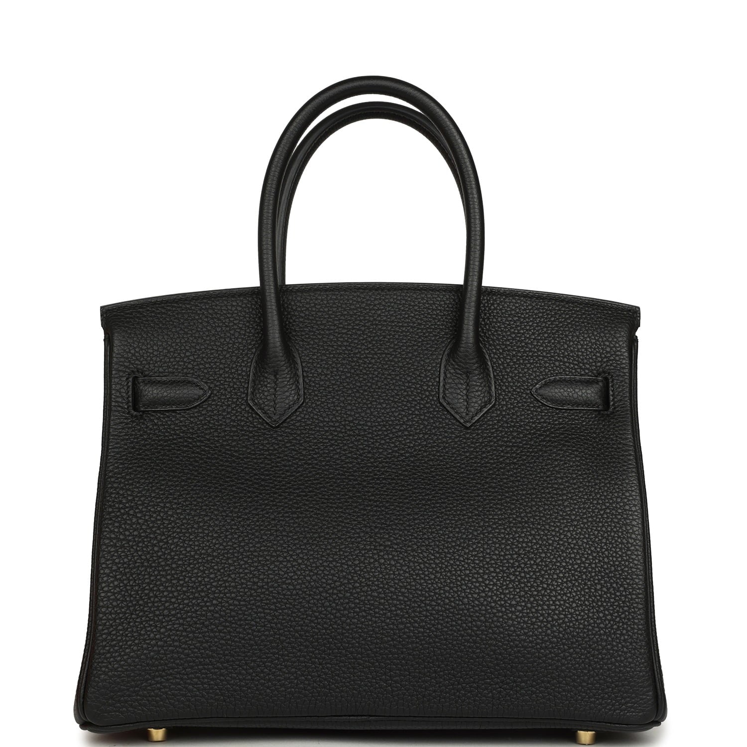 Pre-owned Hermes Birkin 30 Black Togo Gold Hardware