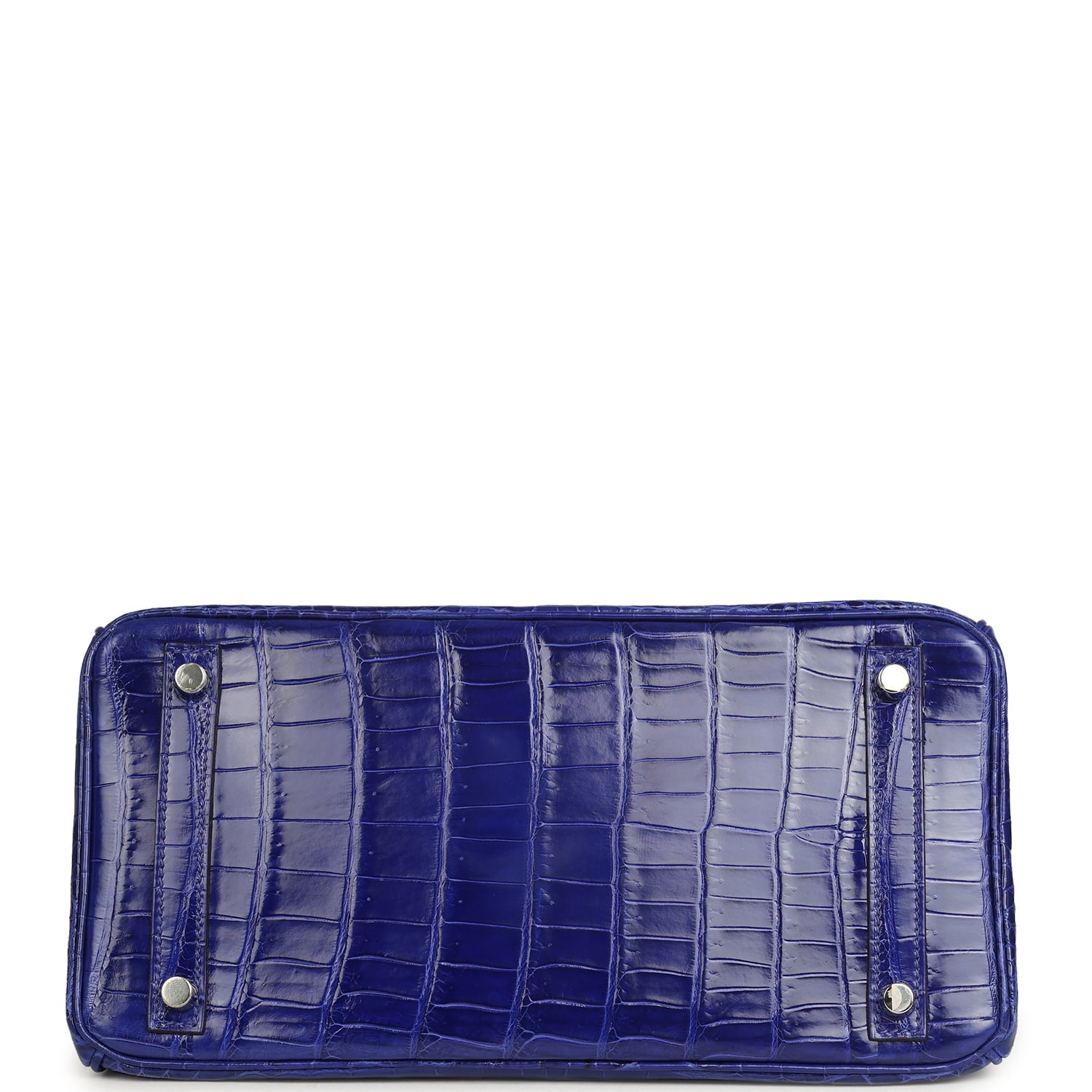 Pre-owned Hermes Birkin 30 Bleu Electric Shiny Niloticus Crocodile Palladium Hardware