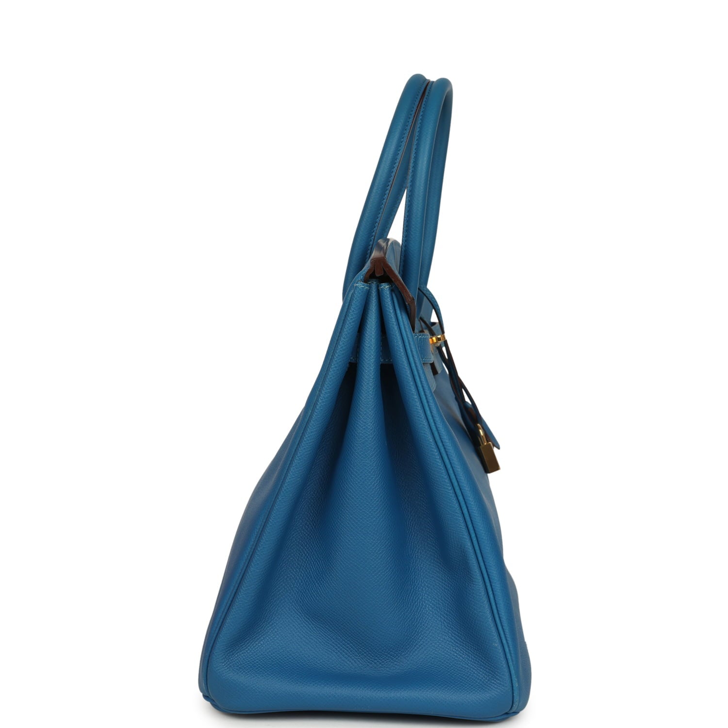 Pre-owned Hermes Birkin 35 Bleu Izmir Epsom Gold Hardware