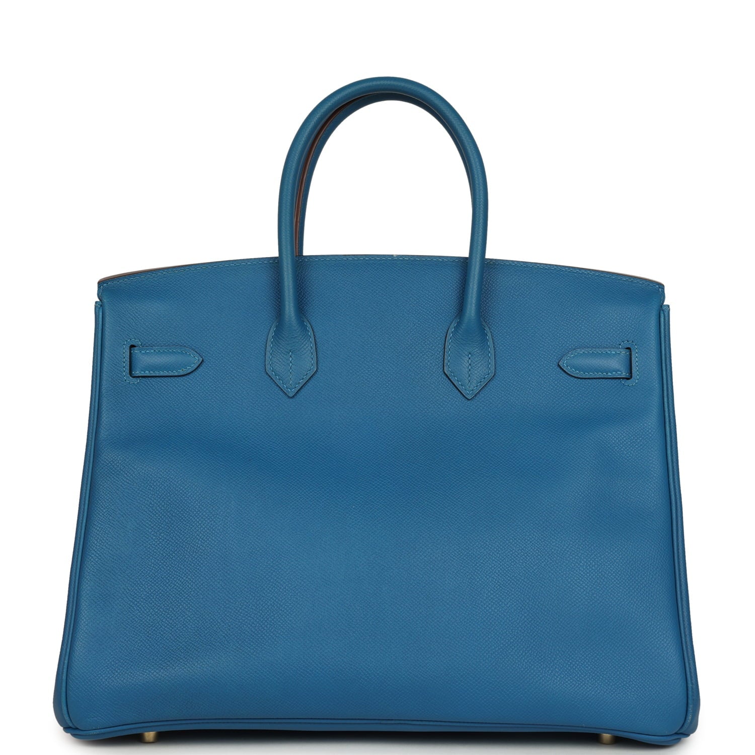 Pre-owned Hermes Birkin 35 Bleu Izmir Epsom Gold Hardware