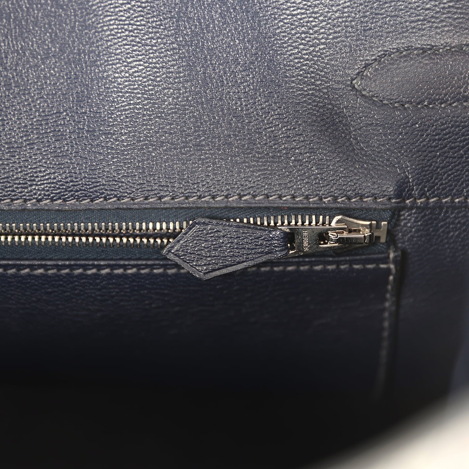 Pre-owned Hermes Birkin 35 Bleu Indigo Matte Porosus Crocodile Palladium Hardware