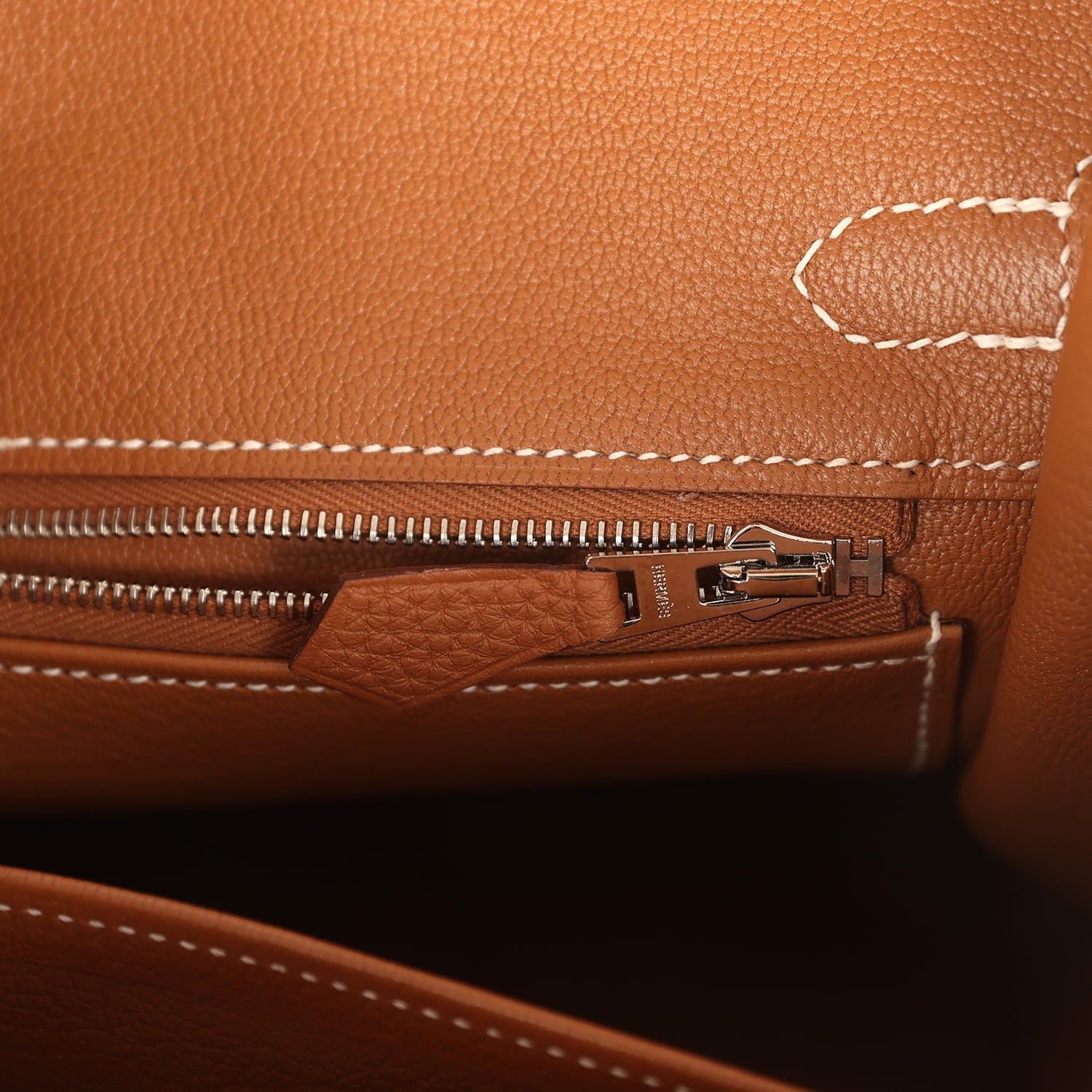 Pre-owned Hermes Birkin 25 Gold Togo Palladium Hardware