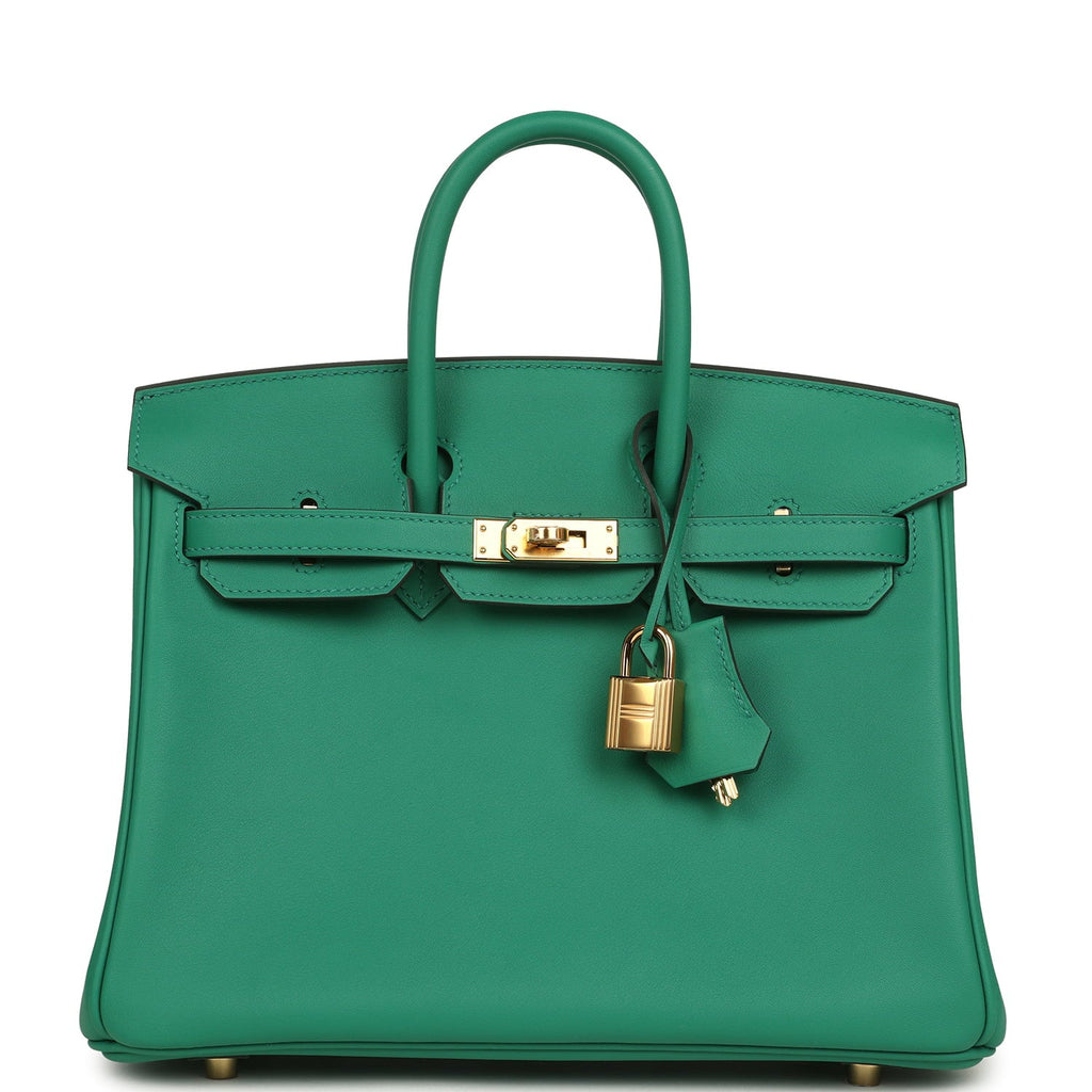 Hermes Birkin 25 Vert Vertigo Swift Gold Hardware