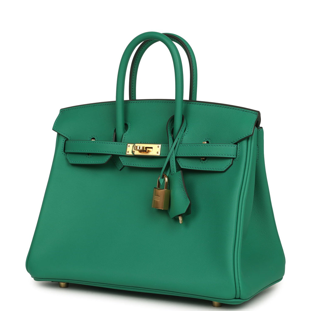 Hermes Birkin 25 Vert Vertigo Swift Gold Hardware