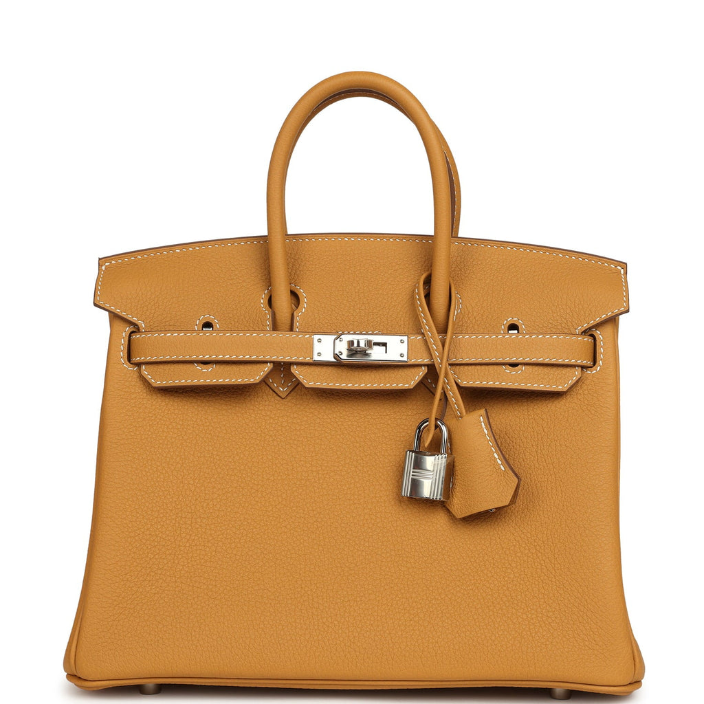 Hermes Birkin 25 Naturel Sable Togo Palladium Hardware