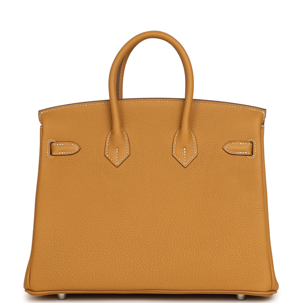 Hermes Birkin 25 Naturel Sable Togo Palladium Hardware
