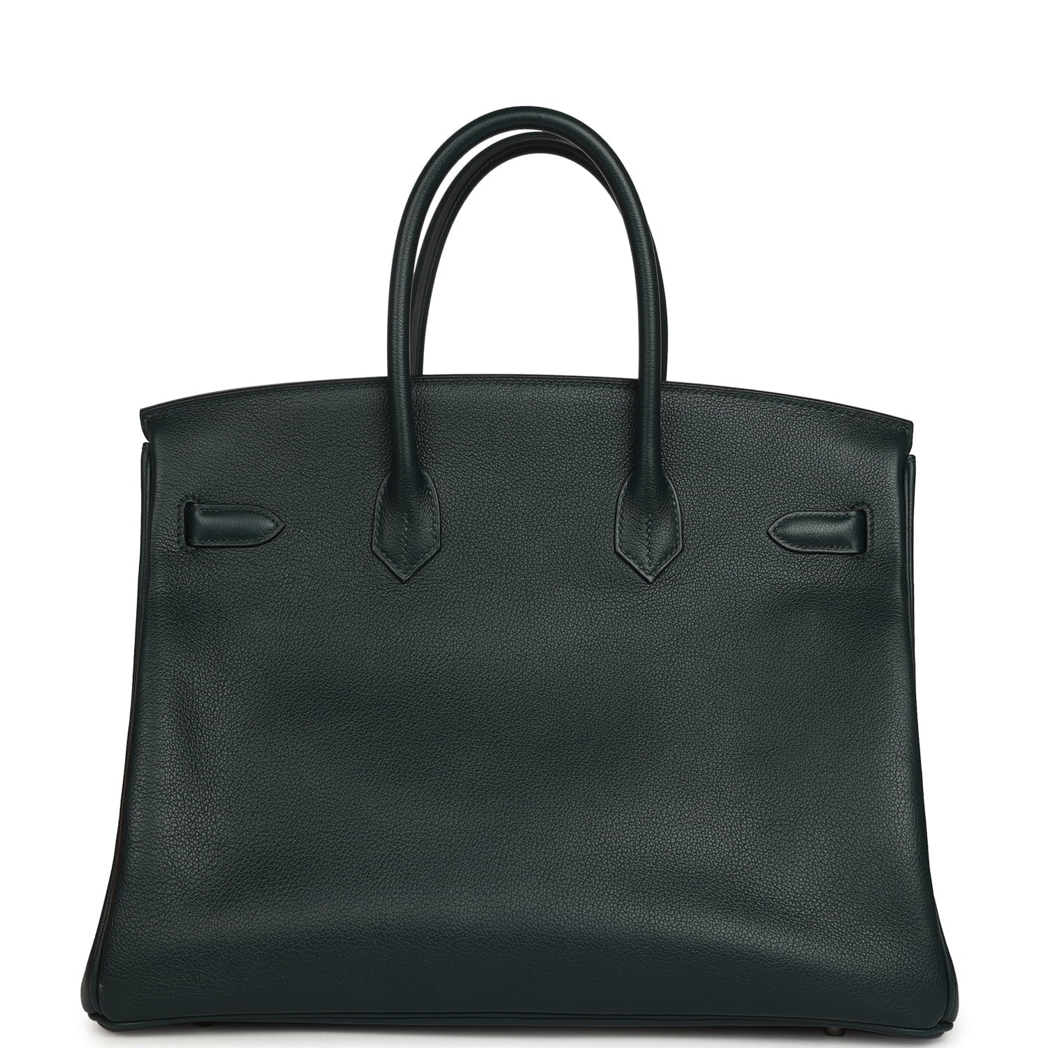 Pre-owned Hermes Birkin 35 Vert Cypress Novillo Palladium Hardware