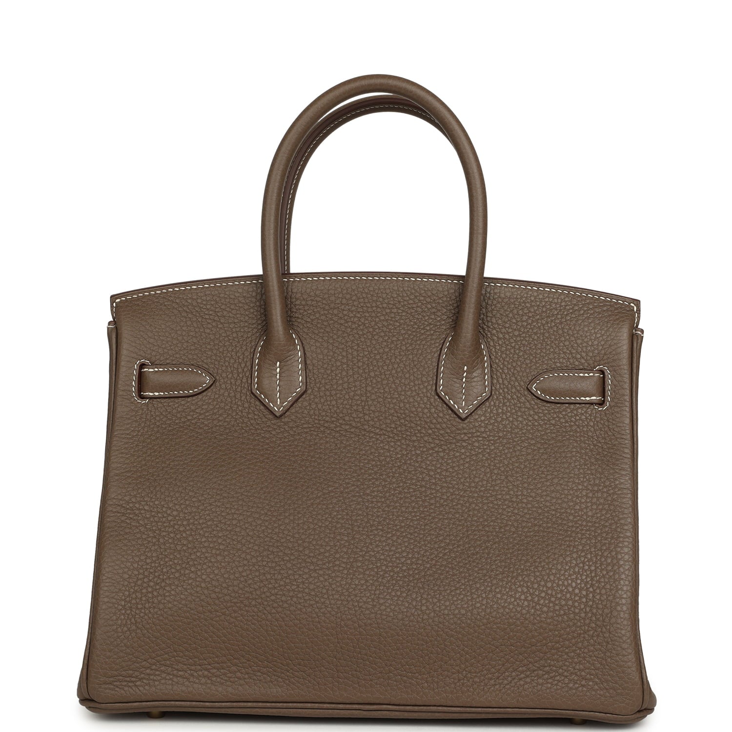 Pre-owned Hermes Birkin 30 Etoupe Clemence Gold Hardware
