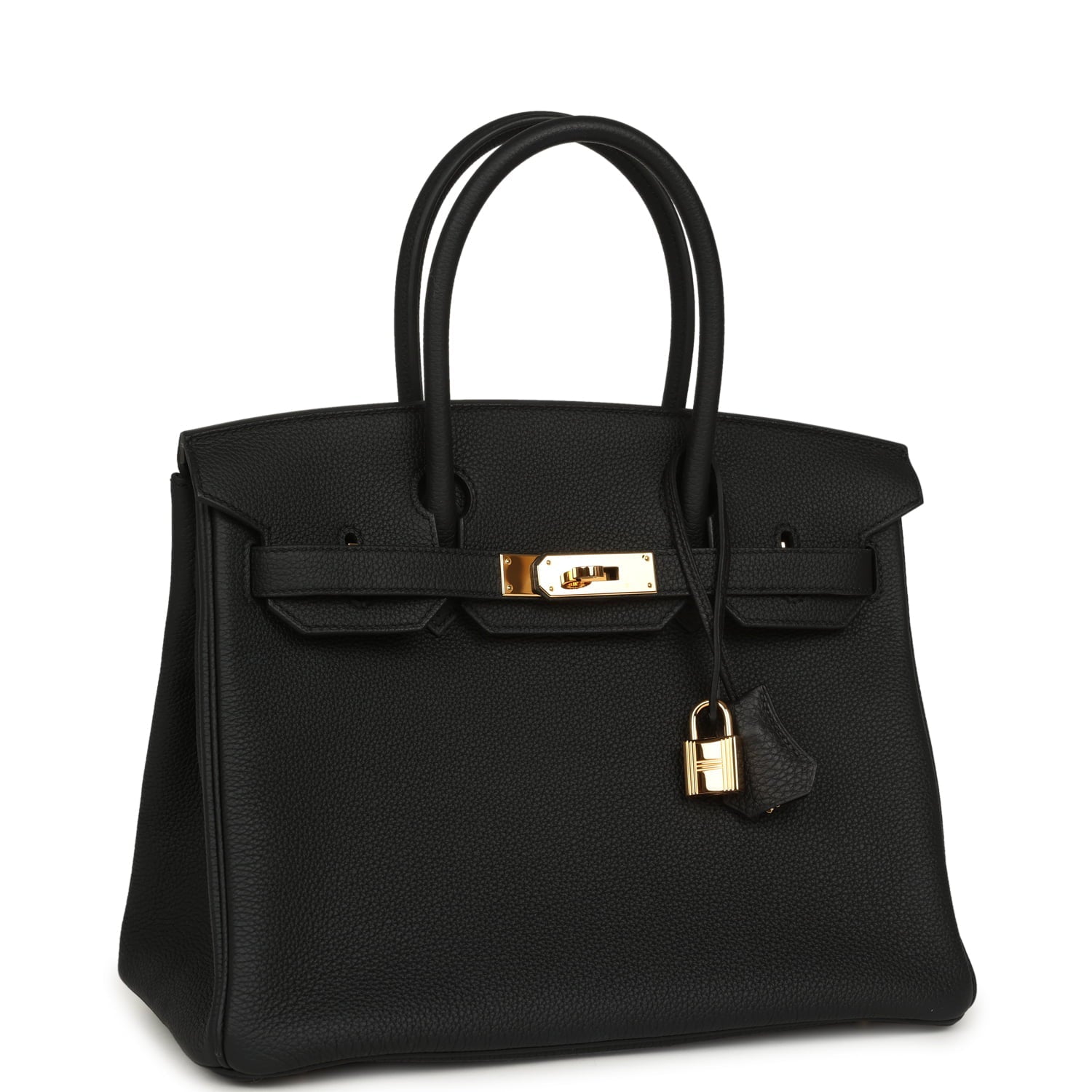 Pre-owned Hermes Birkin 30 Black Togo Gold Hardware