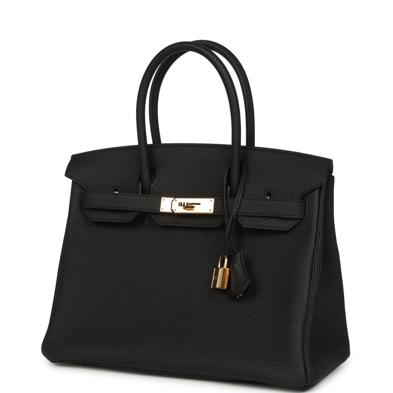 Pre-owned Hermes Birkin 30 Black Togo Gold Hardware