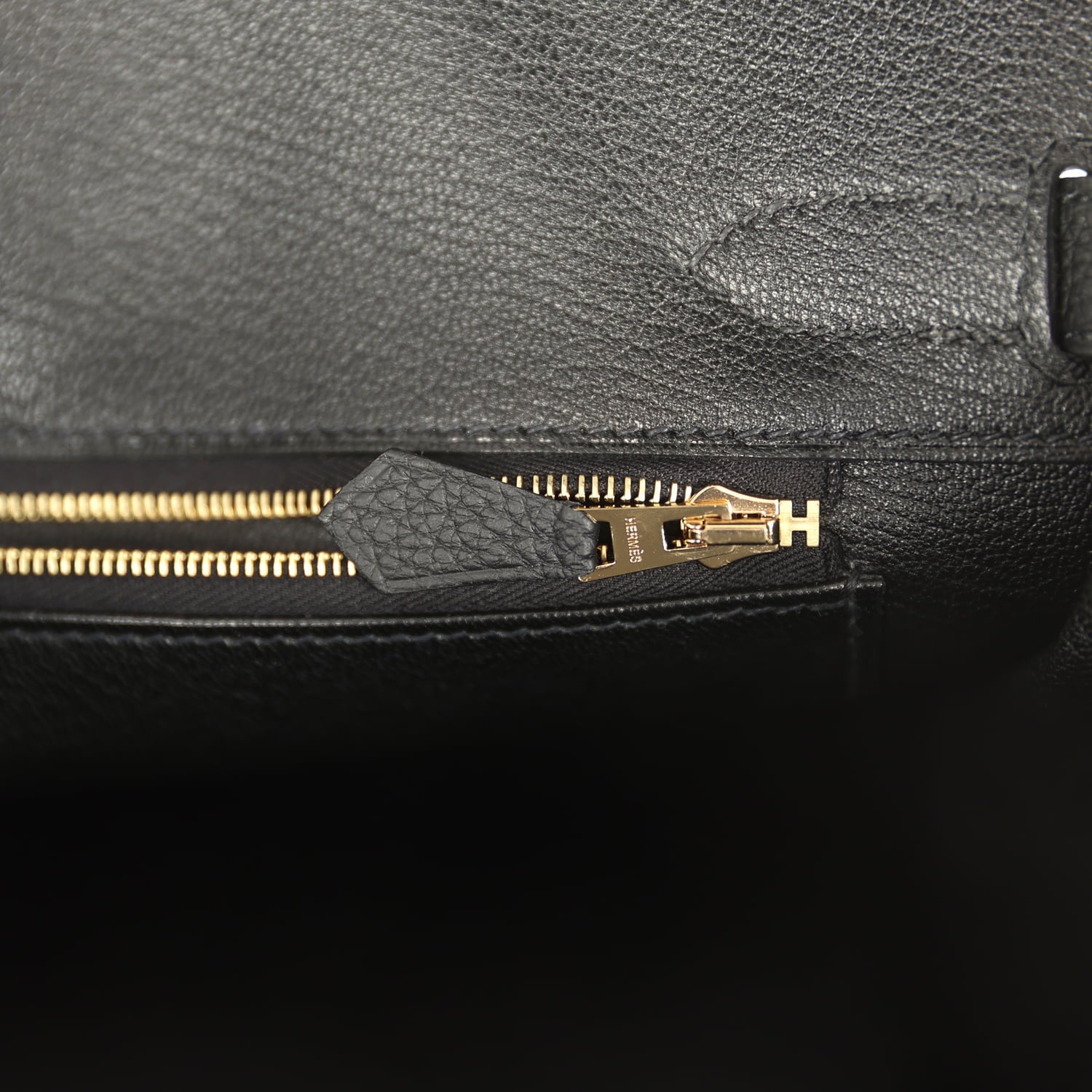 Pre-owned Hermes Birkin 30 Black Togo Gold Hardware