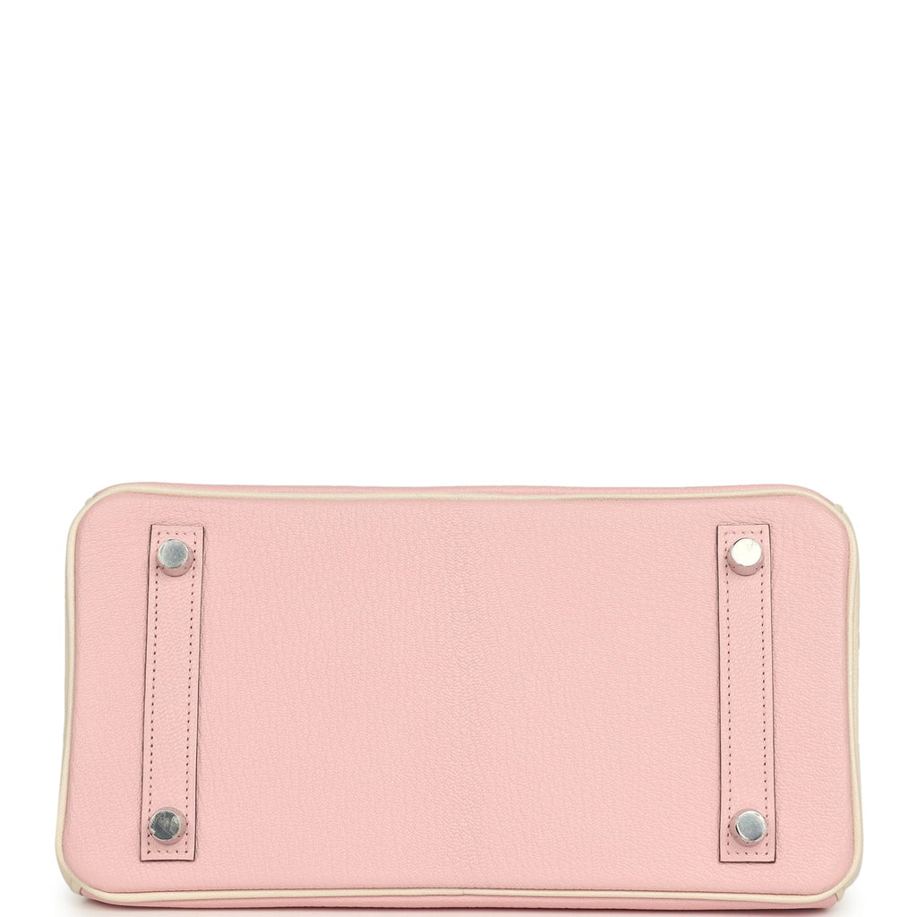 Hermes Special Order (HSS) Birkin 25 Rose Sakura and Nata Chevre Mysore Brushed Palladium Hardware