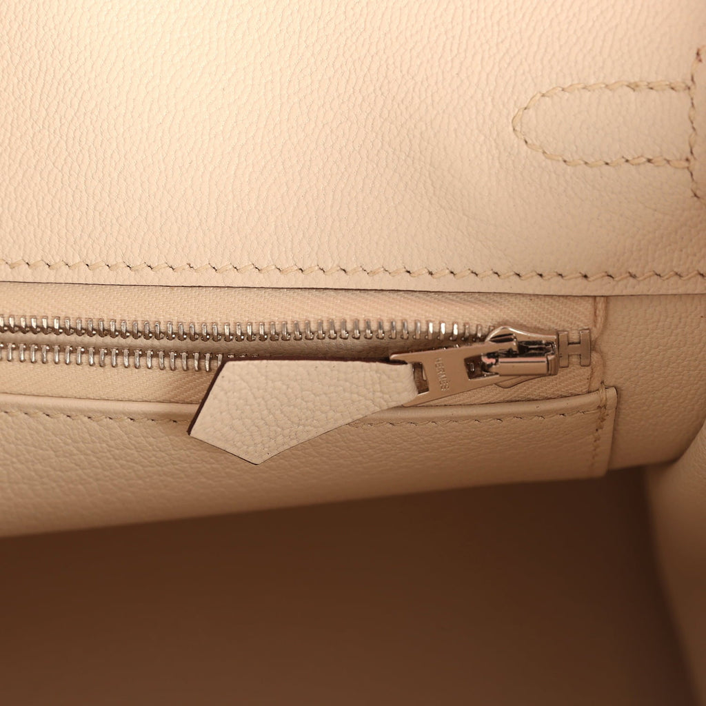 Hermes Special Order (HSS) Birkin 25 Rose Sakura and Nata Chevre Mysore Brushed Palladium Hardware