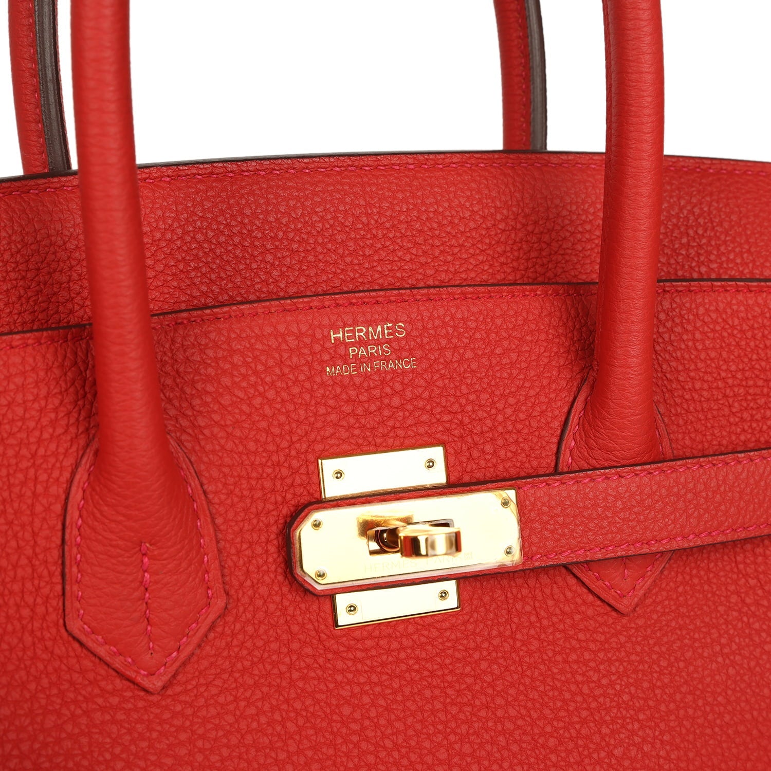 Pre-owned Hermes Birkin 35 Rouge Tomate Togo Gold Hardware